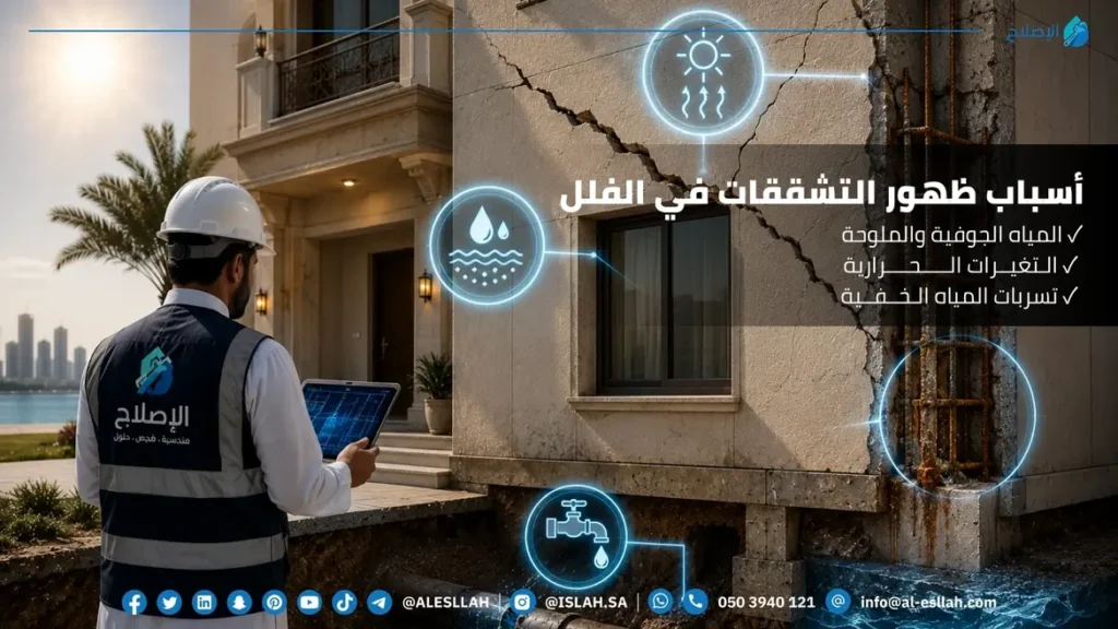 أسباب ظهور التشققات في فلل الدمام