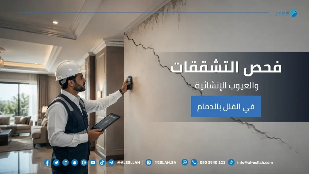 فحص التشققات والعيوب الإنشائية في الفلل
